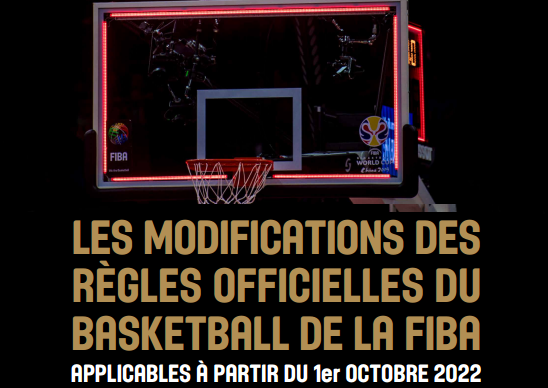 les modification des règles de jeu de Basket Ball 2022 version française